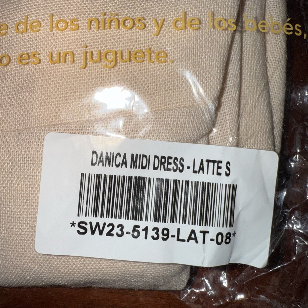 Danica Midi Dress in Latte